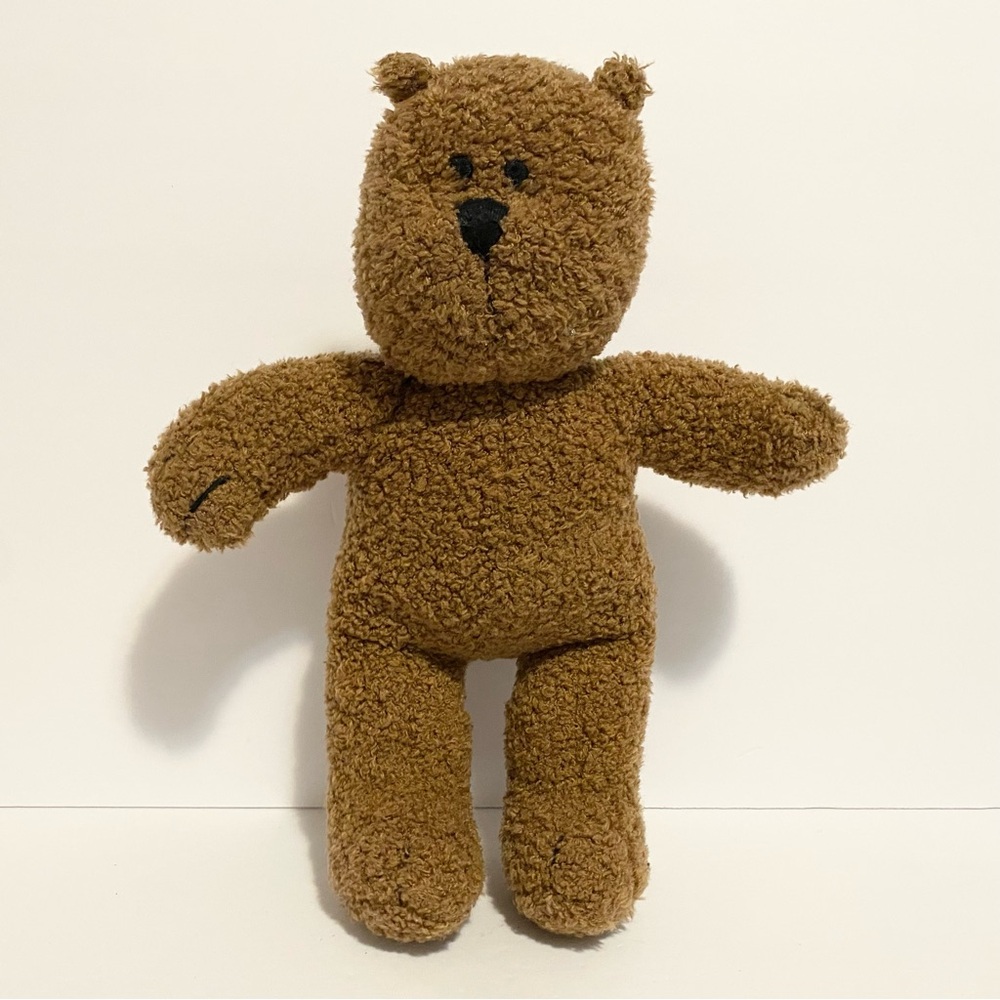 BABY GAP Brannon Dark Brown Teddy Bear 12" Plush 2002 Vintage Sewn Eyes Nose Toy